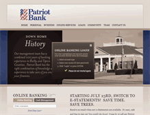 Tablet Screenshot of patriot-bank.com